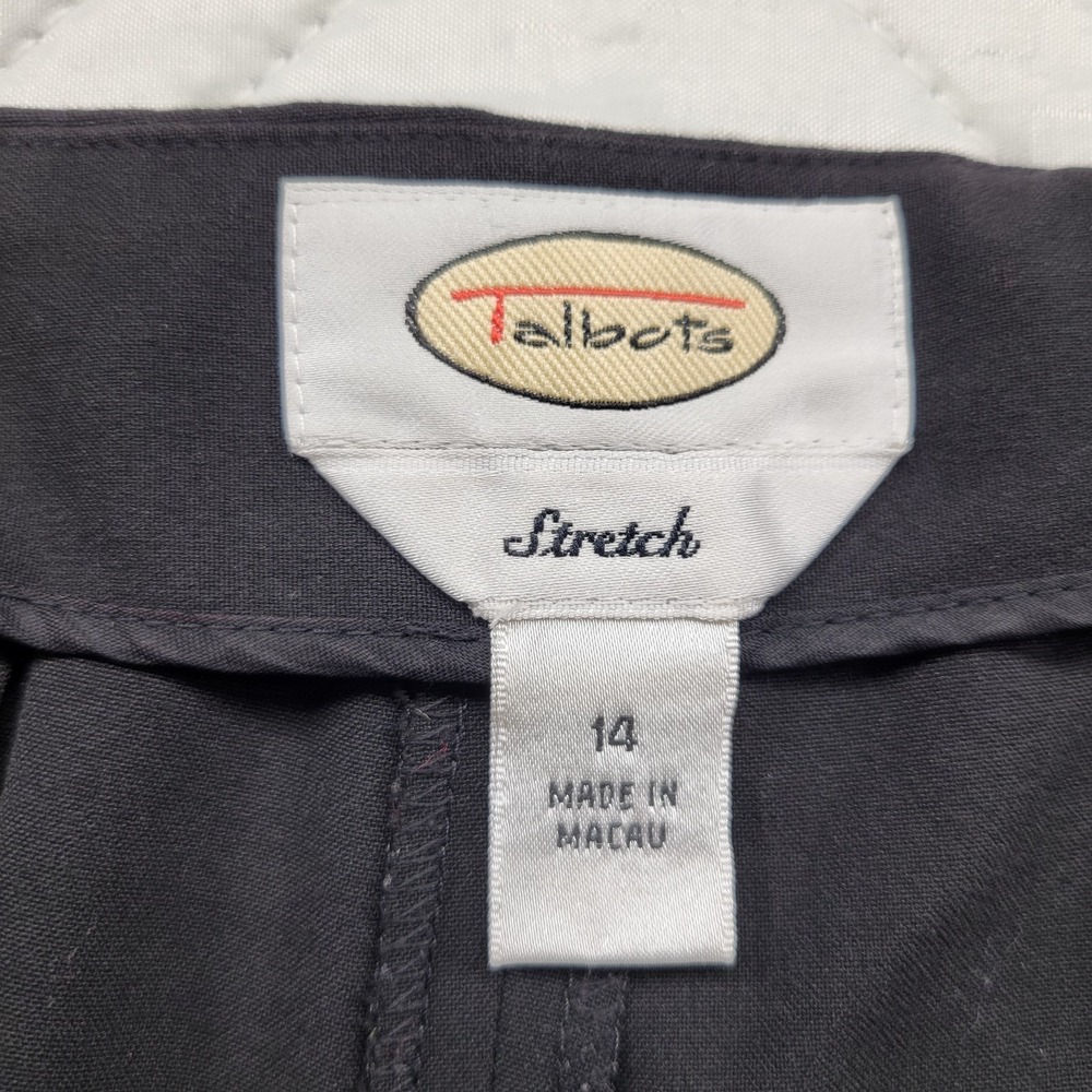 Talbots stretch black wide leg dress pants size 14 - Picture 4 of 6